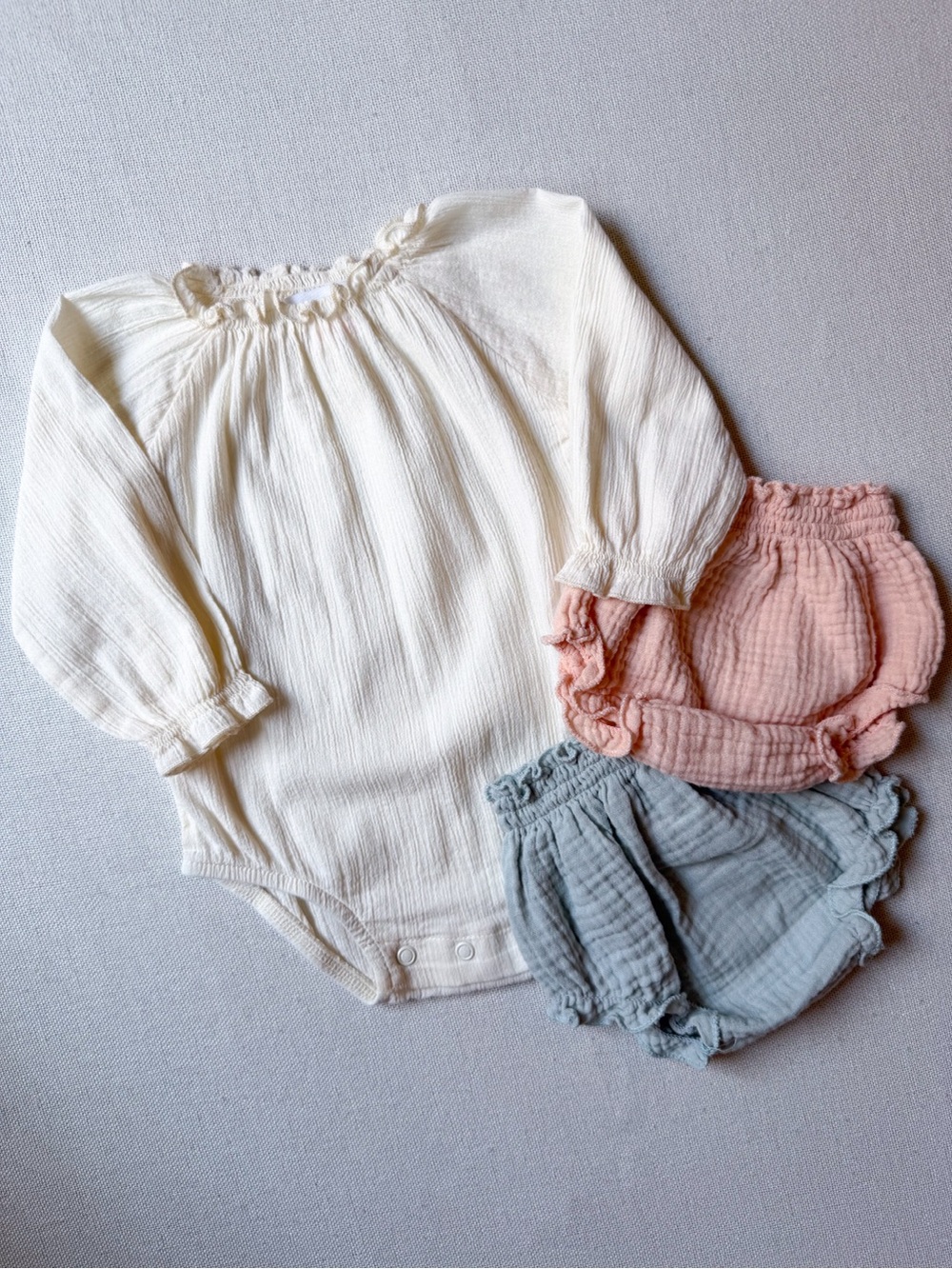 Zara Gauzy Cotton Onesie Bodysuit Bloomers Cottagecore Bundle 3-6M
